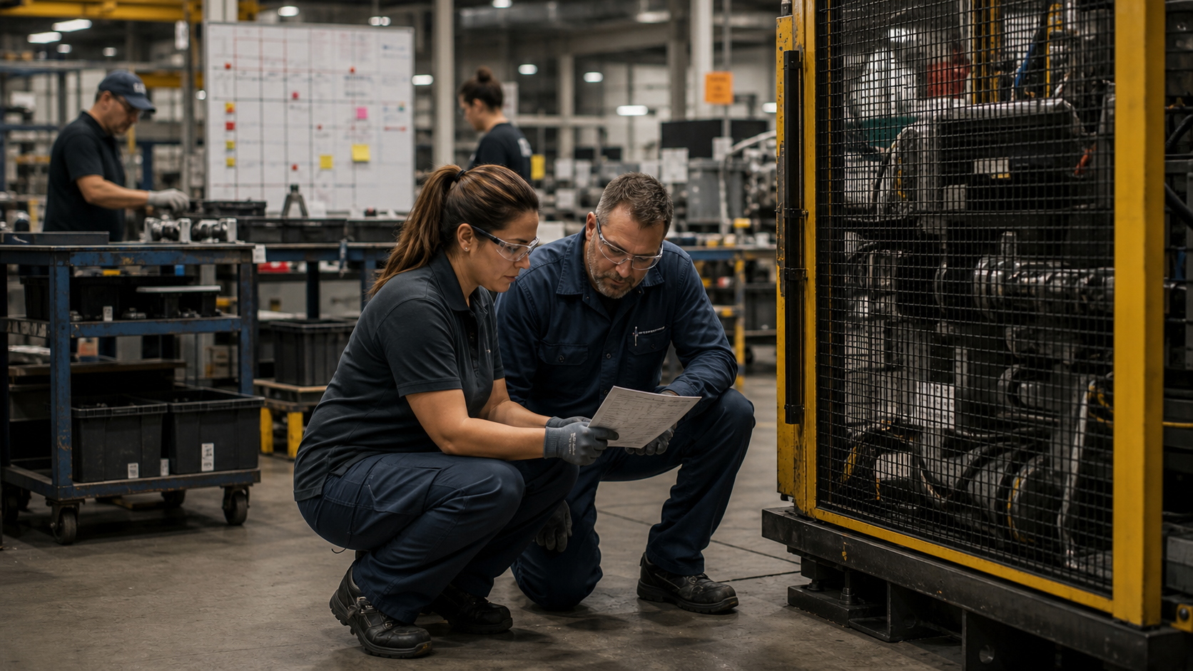 Manufacturing Operations leaders reviewing operating pressure