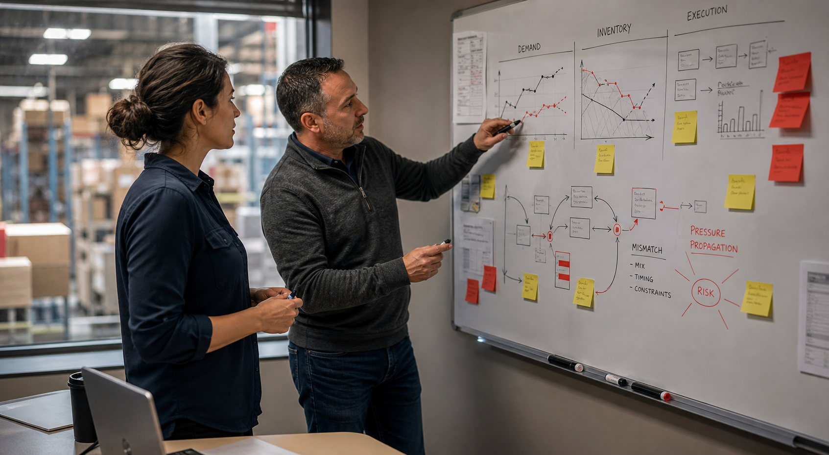 Supply Chain / Planning Instability leaders reviewing the operating pressure point